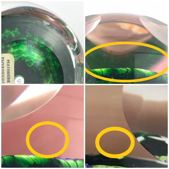 Perthshire 1986B Bouquet Lampwork Flowers Millefiori Faceted Twist Paperweight - Picture 12 of 13